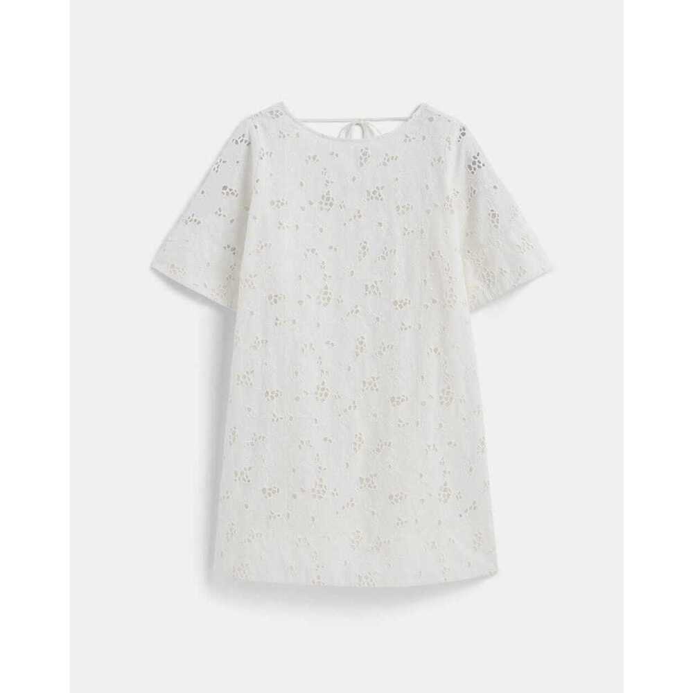 Everlane Women's Eyelet Mini Shift Dress in Bone White, Size Small